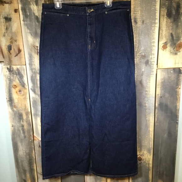 Gap full length maxi denim skirt women’s size 16 - Picture 1 of 6